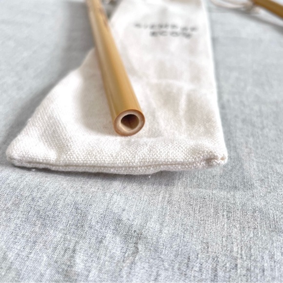 Siempre Eco Sustainable Zero Waste Bamboo Straw + Brush Set - 2+1pcs - Picture 2 of 4